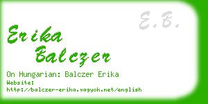 erika balczer business card